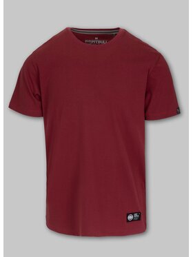 PITBULL PITBULL T-Shirt Koszulka No Logo 20 XL Bordowy Regular Fit