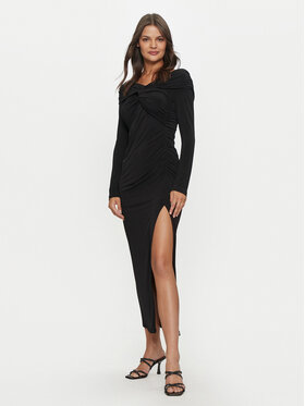 ViCOLO ViCOLO Vakarinė suknelė TS0240 Juoda Slim Fit