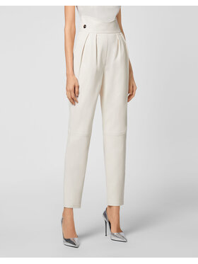 PHILIPP PLEIN PHILIPP PLEIN Pantaloni di pelle 5259 Beige Long Fit