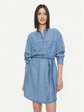 United Colors Of Benetton United Colors Of Benetton Marškinių tipo suknelė 4KHNDV085 Mėlyna Regular Fit