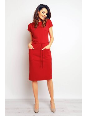 Infinite You Infinite You Sukienka letnia M085 Czerwony Basic Fit