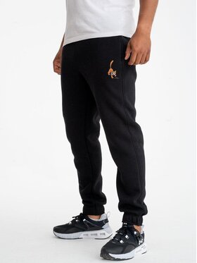 Smerfy Smerfy Spodnie dresowe Spodnie Dresowe Męskie Czarne Smerfy Klakier XL Czarny Regular Fit