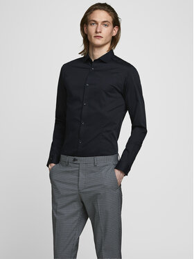 Jack&Jones Jack&Jones Πουκάμισο Parma 12097662 Μαύρο Super Slim Fit