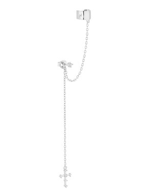 Alicja&Maria Jewellery Alicja&Maria Jewellery Kolczyk Rebel Chained Silver Srebrne rodowanie