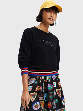 Desigual Desigual Džemperis Mara 22WWJF15 Melns Regular Fit