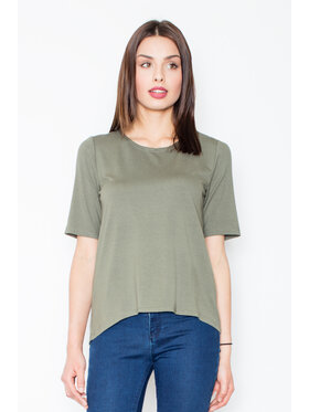 FIGL FIGL Bluzka M436 Khaki Regular Fit