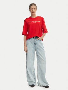 Tommy Hilfiger Tommy Hilfiger T-krekls WW0WW47811 Oranžs Relaxed Fit