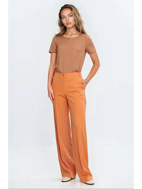 NIFE NIFE Spodnie materiałowe SD113 Pomarańczowy Regular Fit