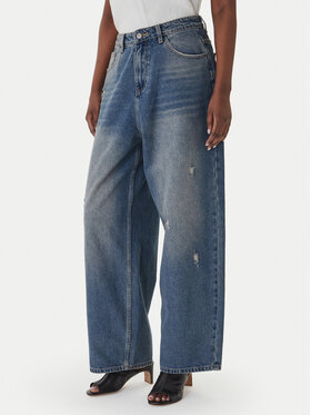 Eleh Eleh Jeansy EL098 Niebieski Wide Leg