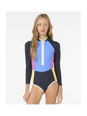 Rip Curl Rip Curl Strój kąpielowy Block Partyâ Ls Surfsuit -Girl Granatowy