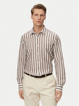 JOOP! JOOP! Koszula Pit1 30102693 Brązowy Slim Fit