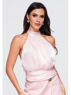 Ombre Ombre Bluzka OW-TS-E0079 Różowy Loose Fit
