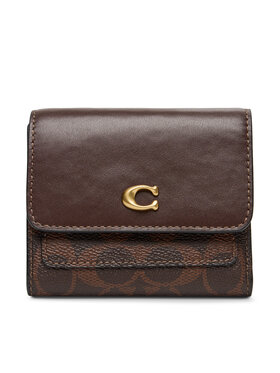 Coach Coach Малък дамски портфейл CAT56 Кафяв