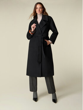 Oltre Oltre Płaszcz zimowy 0019J000176N033 Czarny A-Line Fit
