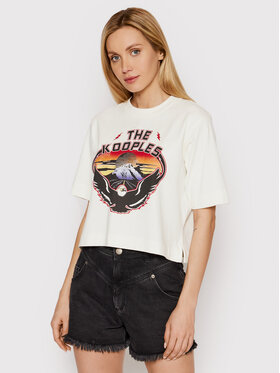 The Kooples The Kooples Tričko FTSC24022K Béžová Relaxed Fit