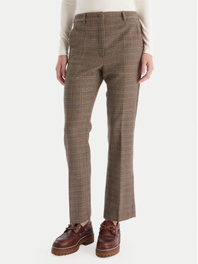 Weekend Max Mara Weekend Max Mara Kalhoty z materiálu Baco 2525136042 Hnědá Regular Fit
