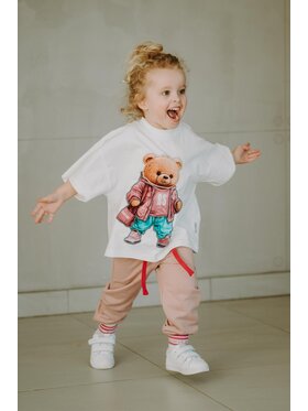 Bejbi Story Bejbi Story T-Shirt T-SHIRT OVERSIZE MIA TEDDY Écru Oversize
