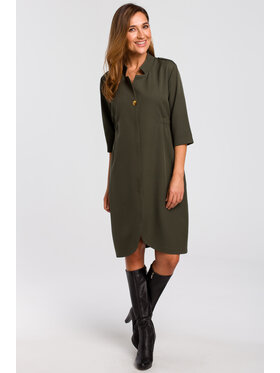 Stylove Stylove Sukienka codzienna S189 Khaki Regular Fit