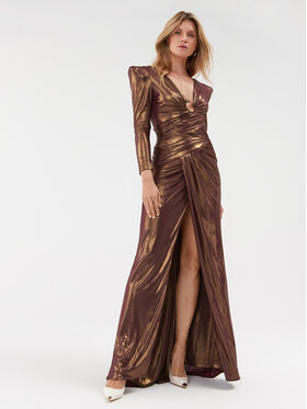 Babylon Babylon Vakarinė suknelė S00832 Ruda Regular Fit