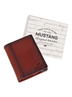 Mustang Mustang Portafoglio MUSTANG Temi RFID Aluminium Case Rosso