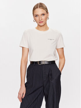 Tommy Hilfiger Tommy Hilfiger Majica 1985 WW0WW37877 Bež Regular Fit