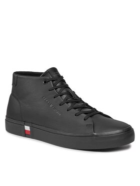 Tommy Hilfiger Tommy Hilfiger Αθλητικά Hi Vulc Leather Detail FM0FM05045 Μαύρο