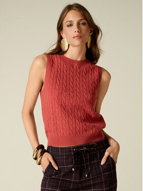 Oltre Oltre Sweter M335J005589N016 Pomarańczowy Regular Fit