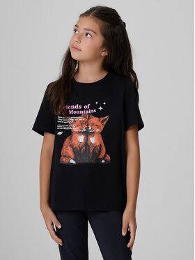 4F 4F T-Shirt 4FJKAW26TTSHF4429-20S Czarny Regular Fit