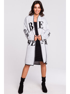 BeWear BeWear Sweter BK040 Biały Modern Fit