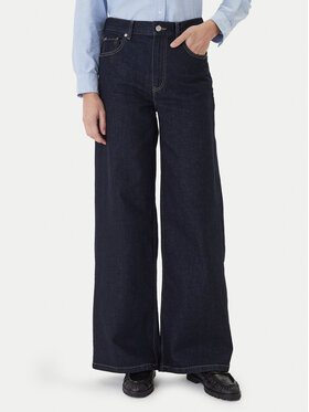 Tommy Hilfiger Tommy Hilfiger Jeans hlače 70's WW0WW48395 Mornarsko modra Wide Leg