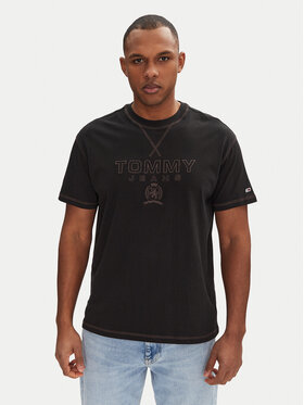 Tommy Jeans Tommy Jeans T-Shirt Tonal Crest DM0DM20805 Schwarz Relaxed Fit
