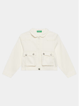 United Colors Of Benetton United Colors Of Benetton Jeansjacke 22C2CN04D Écru Regular Fit