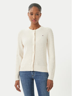 Tommy Hilfiger Tommy Hilfiger Pletena jopica WW0WW43329 Écru Regular Fit