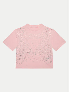 Guess Guess Тишърт J5RI13 K6YW4 Розов Boxy Fit