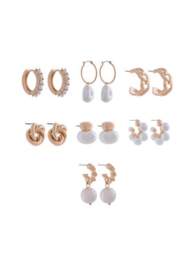 Aldo Aldo Набір з 7 пар сережок Sevenlooks 14088487 Золотий