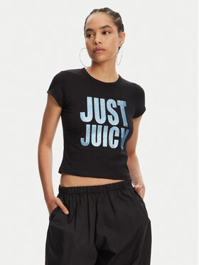 Juicy Couture Juicy Couture Marškinėliai Just Juicy JCGCT125040 Juoda Slim Fit