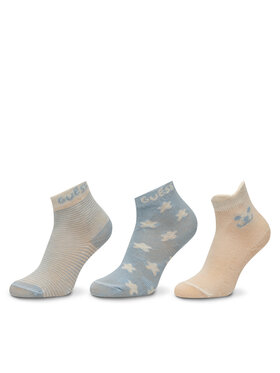 Guess Guess Sada 3 párů dětských vysokých ponožek H5RZ04 Z3G10 Modrá