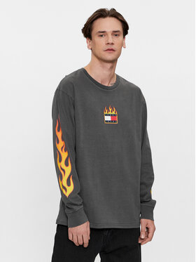 Tommy Jeans Tommy Jeans Pikkade varrukatega T-särk Burning Badge DM0DM17741 Hall Relaxed Fit