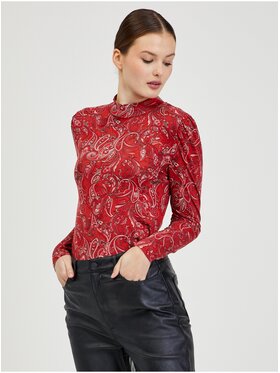 Orsay Orsay Bluzka 159273266000__XS Czerwony Slim Fit