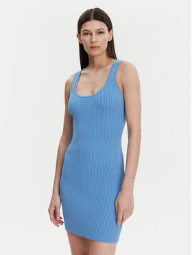 MICHAEL Michael Kors MICHAEL Michael Kors Úpletové šaty MS5830I33D Modrá Slim Fit