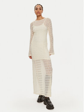 Gestuz Gestuz Úpletové šaty Lica 10909129 Écru Loose Fit