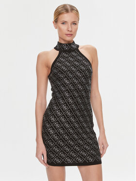 Guess Guess Коктейльна сукня W4RK83 Z2YJ2 Чорний Slim Fit