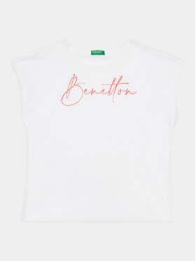 United Colors Of Benetton United Colors Of Benetton T-shirt 3I1XC10C0 Bijela Regular Fit