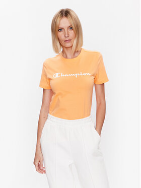 Champion Champion T-krekls Big Script 114911 Oranžs Regular Fit