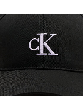 Calvin Klein Kapa S šiltom Monogram Embro K60K612324 Črna