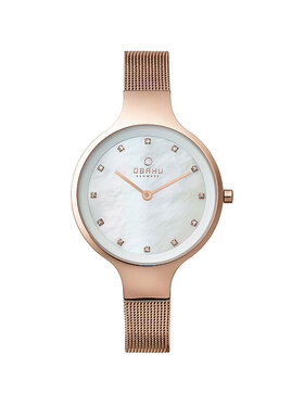 Obaku Obaku Zegarek V173LXVWMV Różowe złoto
