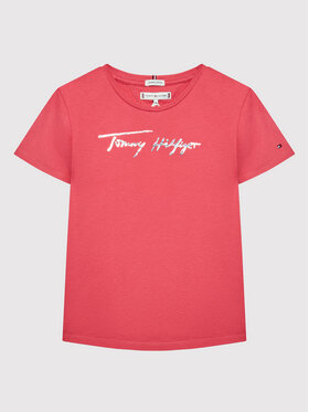 Tommy Hilfiger Tommy Hilfiger T-shirt Script Print KG0KG06301 M Ružičasta Regular Fit