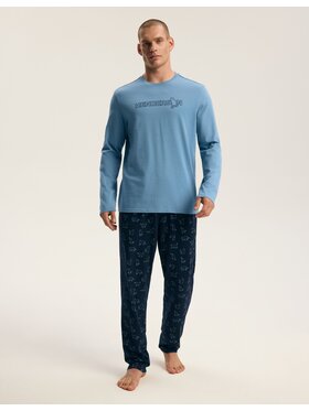 Henderson Henderson Piżama 45503 Granatowy Regular Fit