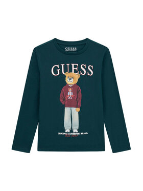 Guess Guess Blúzka L6YI20 K3752 Tmavo zelená Regular Fit