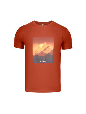 Alpinus Alpinus T-Shirt Drefekal Pomarańczowy Standard Fit